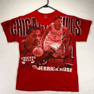NBA Chicago Bulls Derrick Rose All Over Print Basketball T-Shirt L (No tag)
